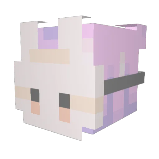 Lizzzzz Minecraft avatar head, 3D render