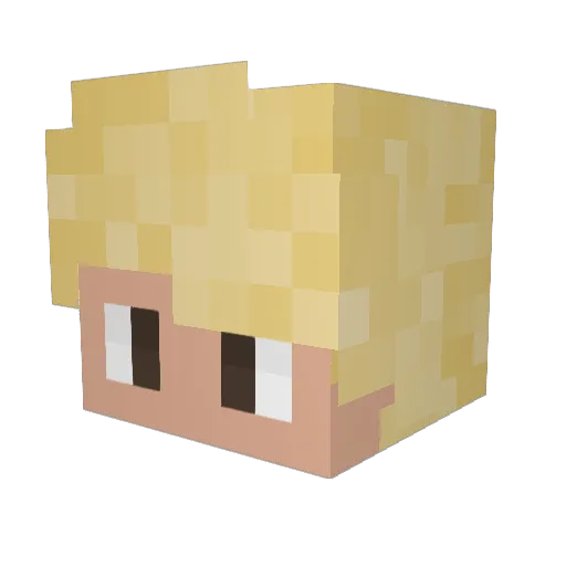 Ljames_1358 Minecraft avatar head, 3D render