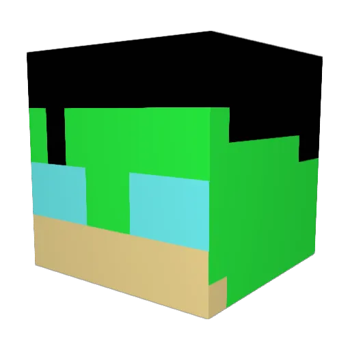 Ljesuss Minecraft avatar head, 3D render