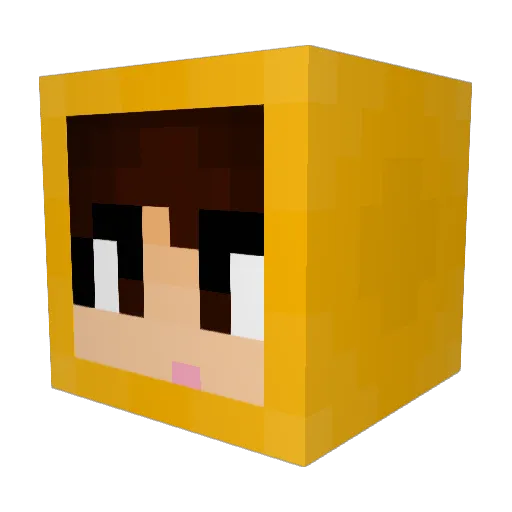 Lji2129 Minecraft avatar head, 3D render