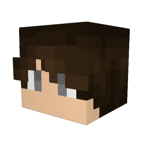 Ljinn Minecraft avatar head, 3D render