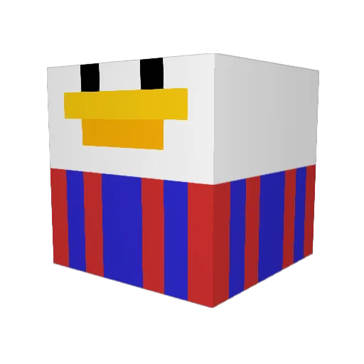 Ljowa Minecraft avatar head, 3D render