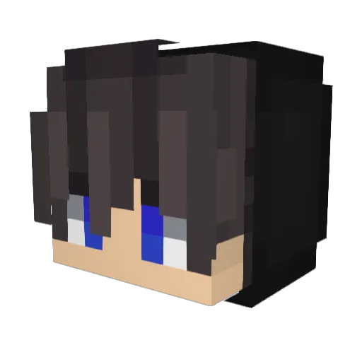 LkPonG Minecraft avatar head, 3D render