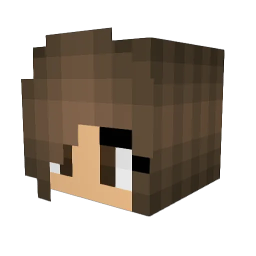 LklLC1313 Minecraft avatar head, 3D render