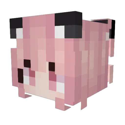 Lkoiv Minecraft avatar head, 3D render