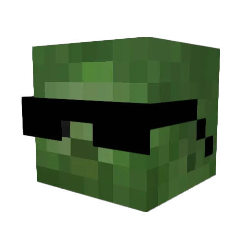 Lkswgwlkr Minecraft avatar head, 3D render