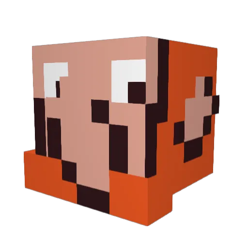 LlDI Minecraft avatar head, 3D render
