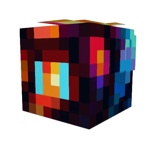 Llacsu Minecraft avatar head, 3D render