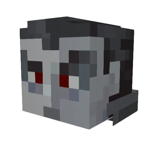 Llaeth Minecraft avatar head, 3D render