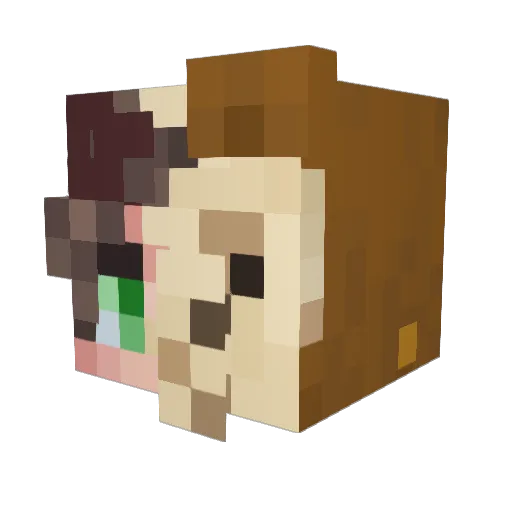 Llama3676 Minecraft avatar head, 3D render