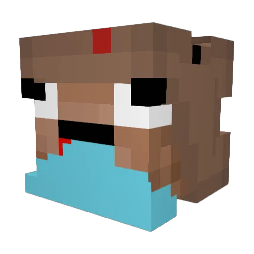 LlamaFacha123 Minecraft avatar head, 3D render