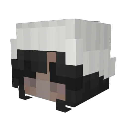 LlamaLazy Minecraft avatar head, 3D render