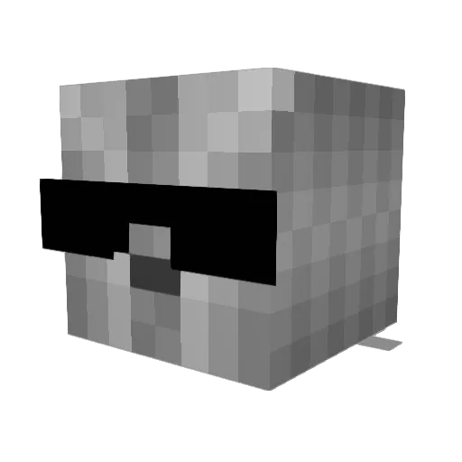 LlamaLit Minecraft avatar head, 3D render