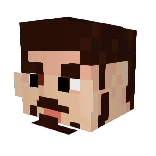 LlamaLlamaa Minecraft avatar head, 3D render