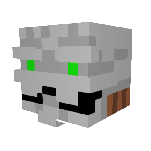 LlamaNeeson Minecraft avatar head, 3D render