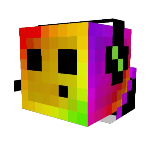 LlamaSantos Minecraft avatar head, 3D render