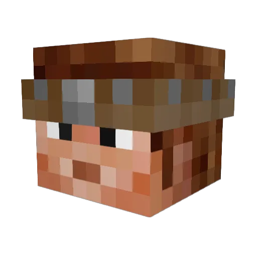 LlamaTrainer Minecraft avatar head, 3D render