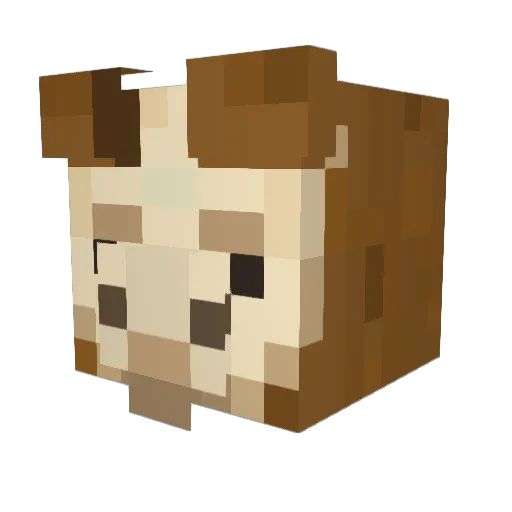 Llama_goose Minecraft avatar head, 3D render