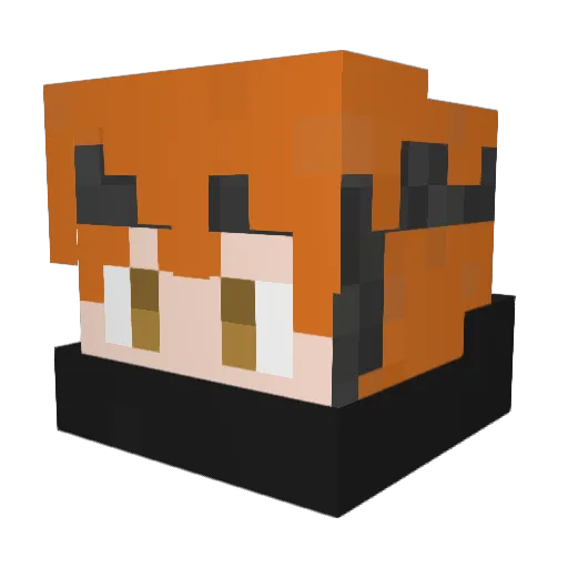 Llamadruid Minecraft avatar head, 3D render