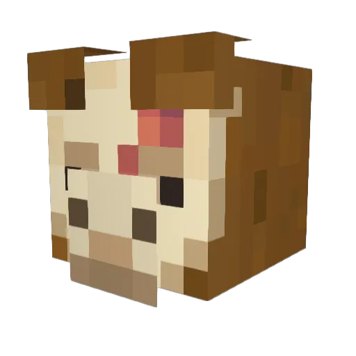 Llamamonn Minecraft avatar head, 3D render