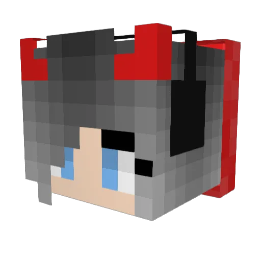 Llamatronix Minecraft avatar head, 3D render