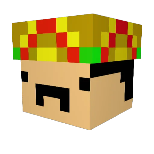 Llamxz Minecraft avatar head, 3D render