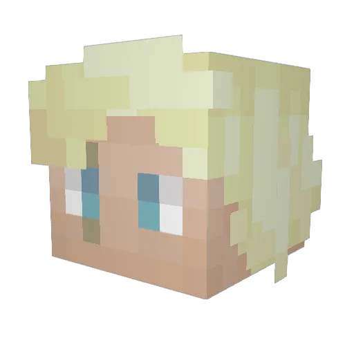 LlaryTM Minecraft avatar head, 3D render