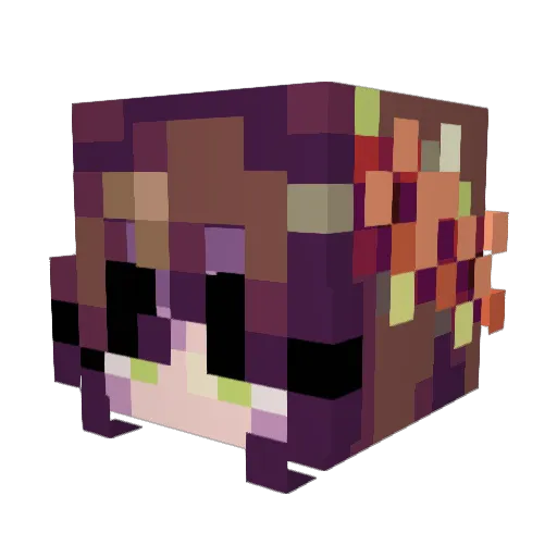 Llauradz Minecraft avatar head, 3D render