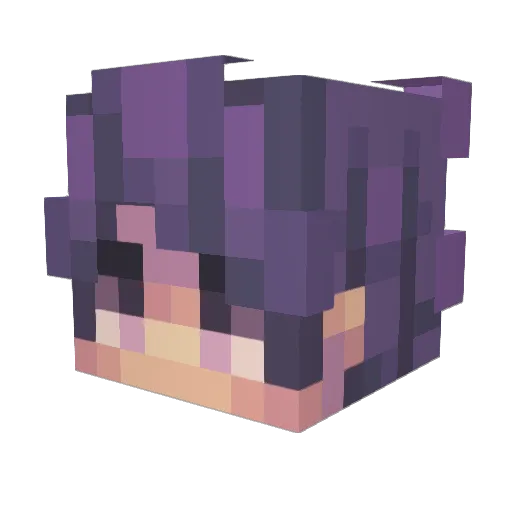 Llaurr_ Minecraft avatar head, 3D render