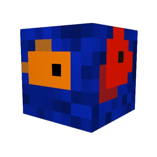 Llaxy Minecraft avatar head, 3D render