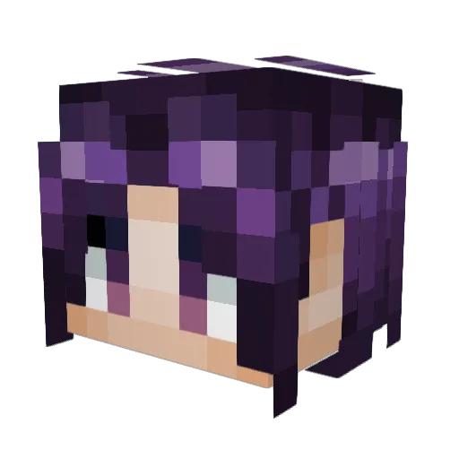 Llcht_ Minecraft avatar head, 3D render
