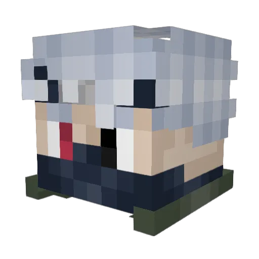 LlckMeSempai Minecraft avatar head, 3D render