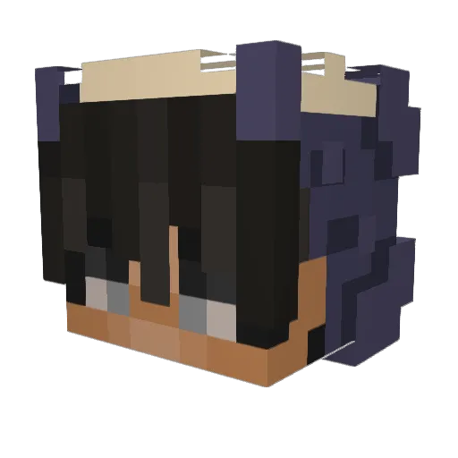 Lleechee Minecraft avatar head, 3D render