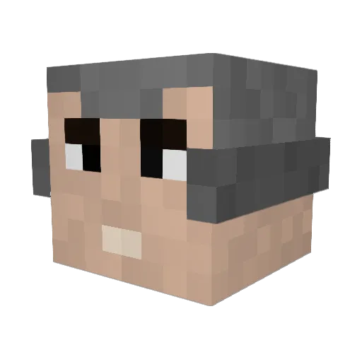 Llepamingues Minecraft avatar head, 3D render