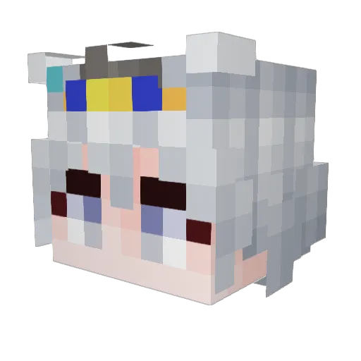 Lli_zi Minecraft avatar head, 3D render