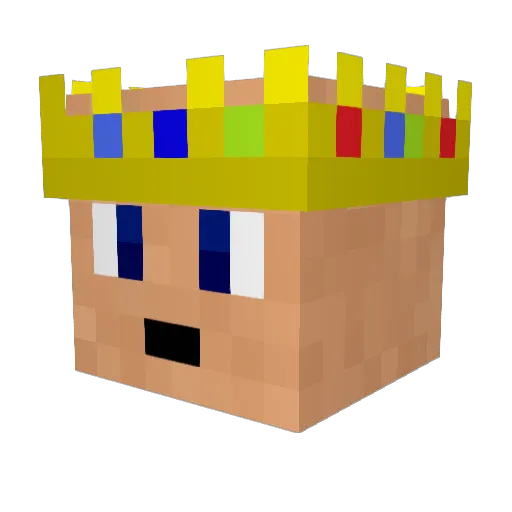 LlightW_682 Minecraft avatar head, 3D render