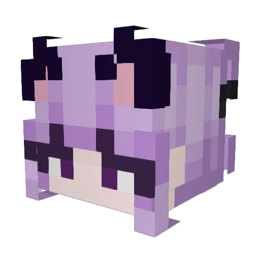 Llilac0 Minecraft avatar head, 3D render