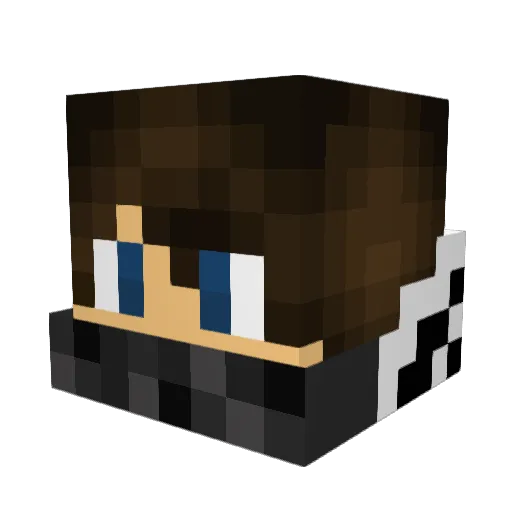 Llimdaham Minecraft avatar head, 3D render