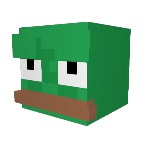 Llirkit Minecraft avatar head, 3D render