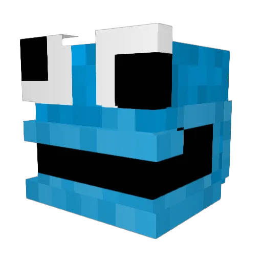 Llittle Minecraft avatar head, 3D render