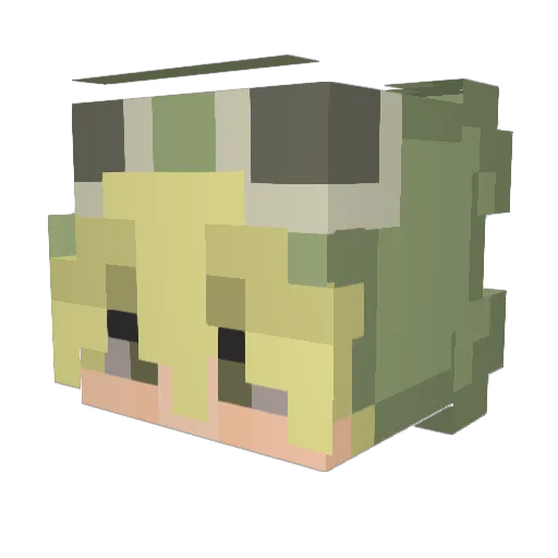 Llmy Minecraft avatar head, 3D render
