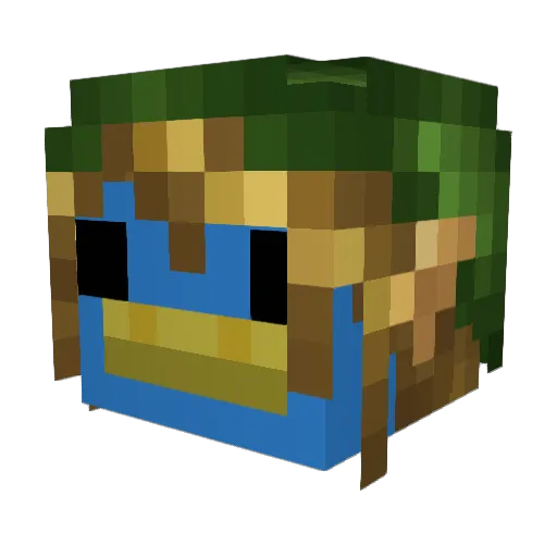 Llonck Minecraft avatar head, 3D render
