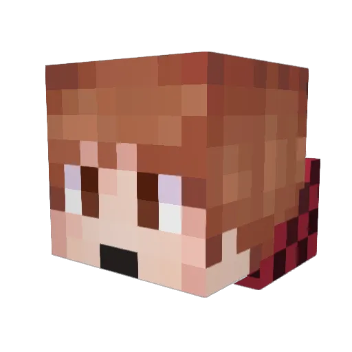 Llortris Minecraft avatar head, 3D render