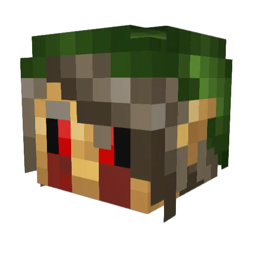 Lloydumus Minecraft avatar head, 3D render