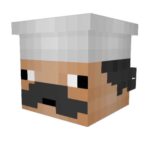 Lluca15 Minecraft avatar head, 3D render