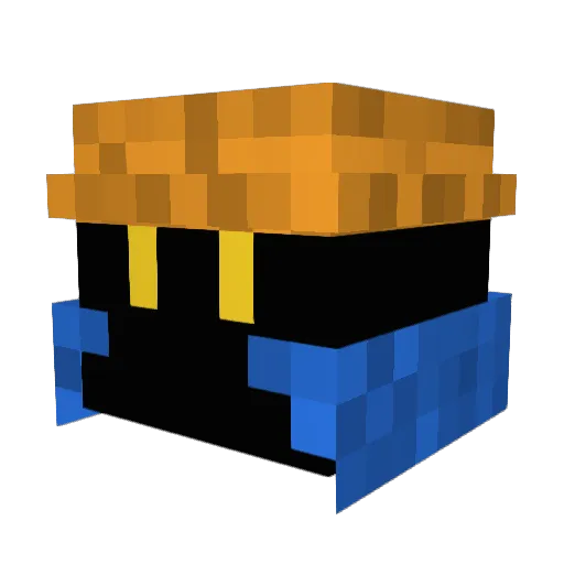 Lluck_ Minecraft avatar head, 3D render