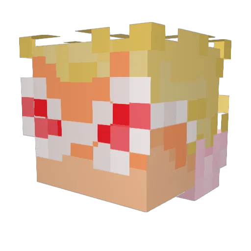 Lluma52 Minecraft avatar head, 3D render