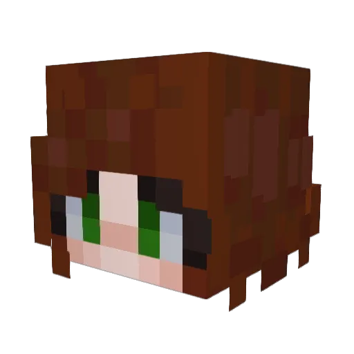 Llunatyic Minecraft avatar head, 3D render
