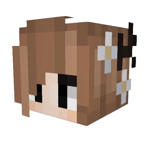 Llyeon Minecraft avatar head, 3D render