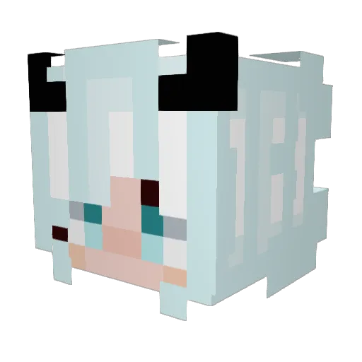 Llyndis Minecraft avatar head, 3D render